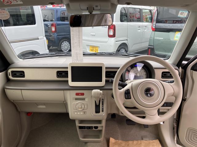 アルトラパン Ｌ　クリアランスソナー　レーンアシスト　衝突被害軽減システム　オートライト　スマートキー　アイドリングストップ　電動格納ミラー　シートヒーター　ベンチシート　ＣＶＴ　ＥＳＣ　エアコン　パワーウィンドウ（2枚目）