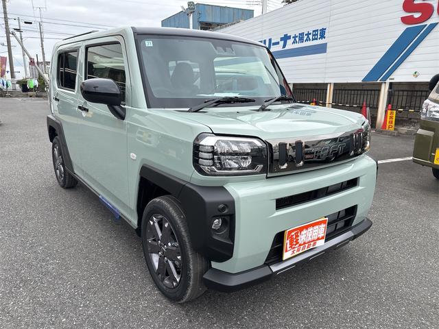 タフト G ダーククロムベンチャー バックカメラ クリアランスソナー オートクルーズコントロール 衝突被害軽減システム オートライト スマートキー アイドリングストップ 電動格納ミラー シートヒーター CVT ESC アルミホイール(13枚目)