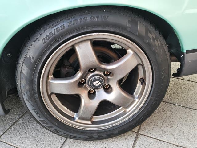シルビア 　純正ライムグリーンＩＩ　純正５速　ＳＲ２０ＤＥＴ　２名公認　ＢＲＩＤＥフルバケ　Ｒ３２ＧＴＲホイール　エンジン内部改造有　ＴＯＭＥＩＣＮＣカム　ヘッドカバー加工　前置ＩＣ　ＨＫＳＧＴ－ＳＳタービン（24枚目）