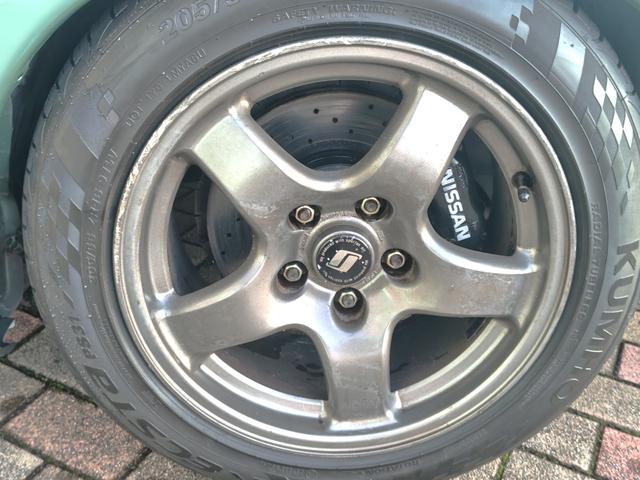 シルビア 　純正ライムグリーンＩＩ　純正５速　ＳＲ２０ＤＥＴ　２名公認　ＢＲＩＤＥフルバケ　Ｒ３２ＧＴＲホイール　エンジン内部改造有　ＴＯＭＥＩＣＮＣカム　ヘッドカバー加工　前置ＩＣ　ＨＫＳＧＴ－ＳＳタービン（25枚目）