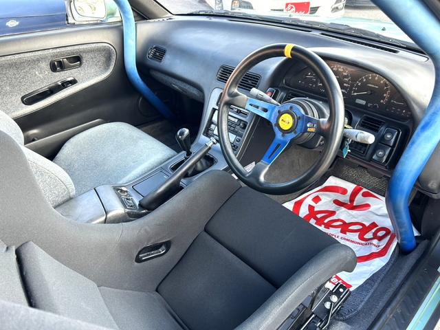 シルビア 　純正ライムグリーンＩＩ　純正５速　ＳＲ２０ＤＥＴ　２名公認　ＢＲＩＤＥフルバケ　Ｒ３２ＧＴＲホイール　エンジン内部改造有　ＴＯＭＥＩＣＮＣカム　ヘッドカバー加工　前置ＩＣ　ＨＫＳＧＴ－ＳＳタービン（30枚目）