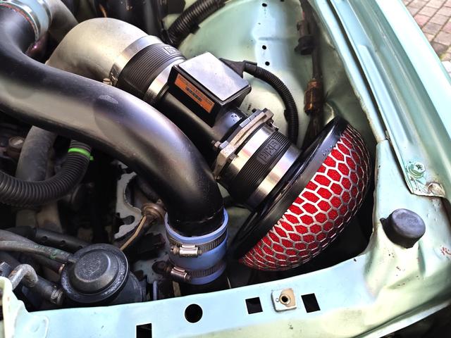 シルビア 　純正ライムグリーンＩＩ　純正５速　ＳＲ２０ＤＥＴ　２名公認　ＢＲＩＤＥフルバケ　Ｒ３２ＧＴＲホイール　エンジン内部改造有　ＴＯＭＥＩＣＮＣカム　ヘッドカバー加工　前置ＩＣ　ＨＫＳＧＴ－ＳＳタービン（52枚目）