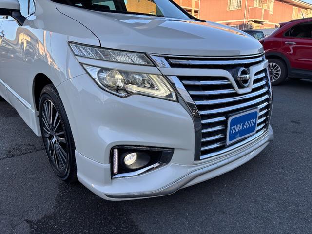 エルグランド ２５０ハイウェイスター　後期型　純正ナビ　フルセグ　走行中ＴＶ視聴可　バックカメラ　純正フリップダウンモニター　両側電動スライドドア　ハーフレザーシート　フロントスポイラーデイライト　オットマン　ドライブレコーダー前後（11枚目）