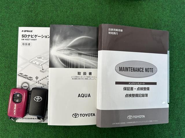 アクア S スマートキープッシュスタート キーレスエントリ LEDヘッドライト フルセグ地デジ イモビ ナビ&TV ワンオーナー車 オートエアコン デュアルエアバック ESC Bカメラ パワーウィンドウ ETC(39枚目)