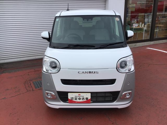 ムーヴキャンバス ストライプスＧターボ　レーダーブレーキ　禁煙　シートＨ　左右オートスライド　オートハイビーム　ＬＥＤヘッドライト　クリアランスソナー　ターボ車　スマートキー　レーンキープ　セキュリティーアラーム　ベンチシート（7枚目）