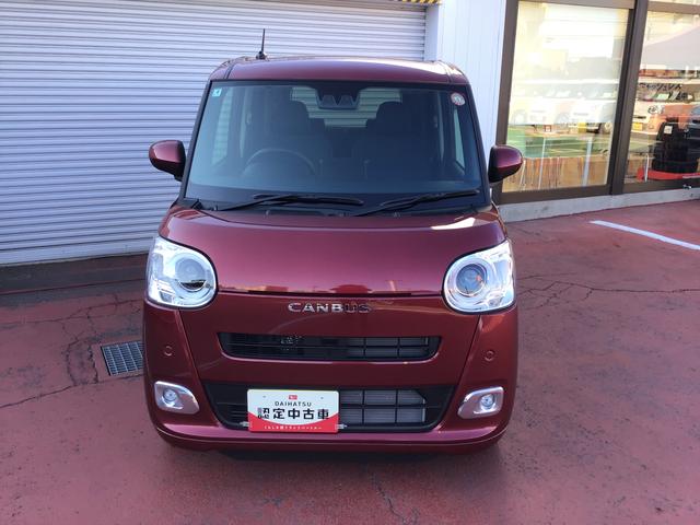 ムーヴキャンバス セオリーＧ　ＩＳＴＯＰ　前後ソナー　衝突軽減ブレーキ　電動格納式ミラー　ＬＥＤヘッド　シートヒーター　両側オートスライドドア　オートライト　ベンチシート　イモビライザー（2枚目）