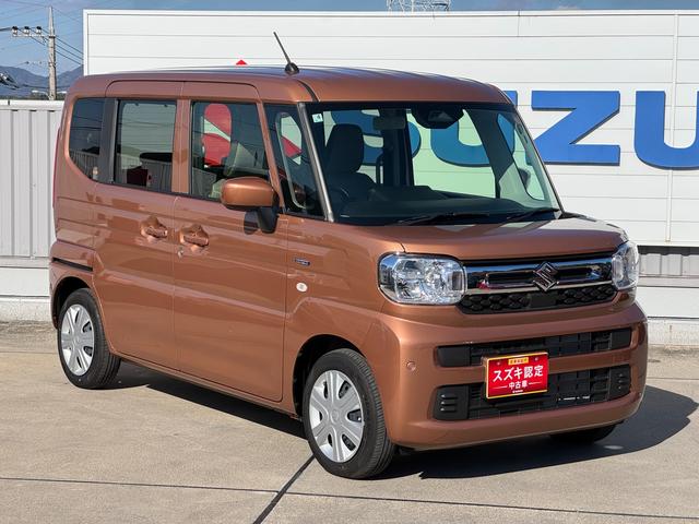 スペーシア ＨＹＢＲＩＤ　Ｘ　ＤＳＢＳＩＩ／ＡＣＣ／電動スライドドア　デュアルセンサーブレーキサポートＩＩ　アダプティブクルーズコントロール　電動スライドドア　電動パーキングブレーキ　オートライト　プッシュスタート　シートヒーター　オートエアコン　衝突被害軽減システム（5枚目）