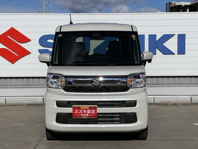 スペーシア ＨＹＢＲＩＤ　Ｘ　４ＷＤ　ＤＳＢＳＩＩ／電動スライドドア　デュアルセンサーブレーキサポートＩＩ　オートライト　電動スライドドア　プッシュスタート　シートヒーター　オートエアコン　スズキセーフティーサポート　４ＷＤ　衝突被害軽減システム　アイドリングストップ（4枚目）