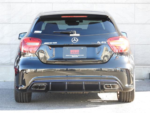 Ａクラス Ａ４５　４マチック　記録簿　純正アルミ　レッドキャリパー　純正ナビ地デジ　ドラレコ　アダプティブクルーズ　ＬＥＤヘッドライト　ブラックレザー　シートヒーター　ＡＭＧライドコントロール　ＡＭＧレッドキャリパー　ガラスルーフ　Ｂカメラ　ＢＳＭ　純正１８インチＡＷ（15枚目）