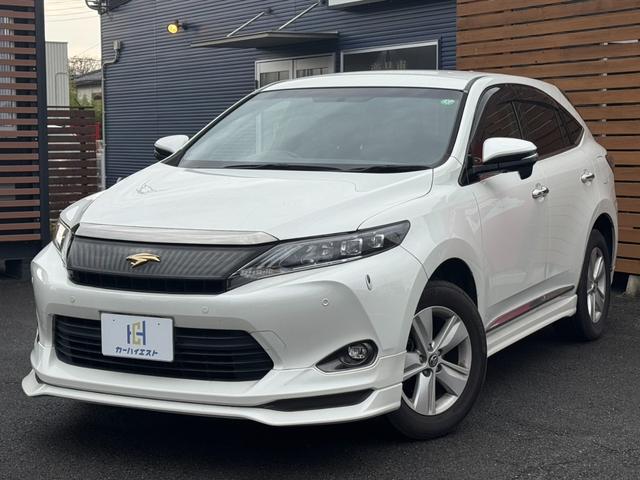 ハリアー エレガンス　フルエアロ　ディーラーナビ　フルセグ　Ｂｌｕｅｔｏｏｔｈ接続　バックカメラ　ＥＴＣ　ハーフレザーシート　パワーシート　ＬＥＤヘッド　オートライト　純正１７インチＡＷ　スマートキー　プッシュスタート（2枚目）