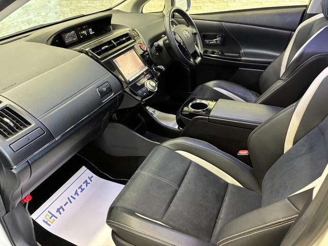 プリウスアルファ Ｓツーリングセレクション・Ｇ’ｓ　純正８インチナビ　フルセグ　Ｂｌｕｅｔｏｏｔｈ接続　Ｂカメラ　ハーフレザーシート　クルーズコントロール　ＥＴＣ　ディスチャージドランプ　オートライト　社外１６インチＡＷ　スマートキー　プッシュスタート（9枚目）