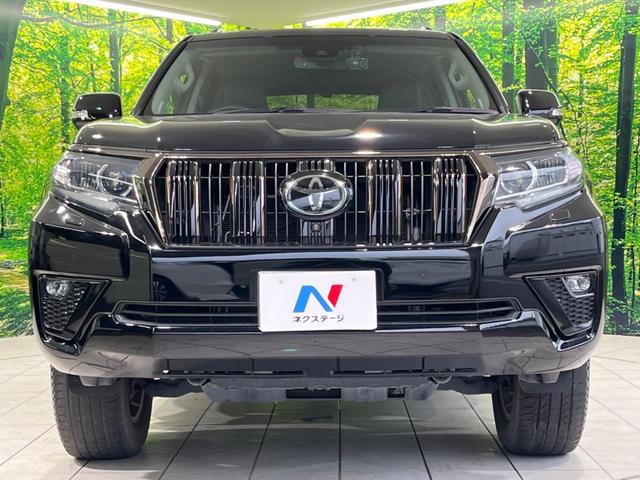 ランドクルーザープラド TX Lパッケージ・ブラックエディション 4WD ルーフレール メーカーOP9型ナビ 全周囲カメラ フルセグTV Bluetooth再生 ドラレコ シートエアコン レーダークルーズ 黒革シート LEDヘッド 衝突被害軽減システム ETC(14枚目)