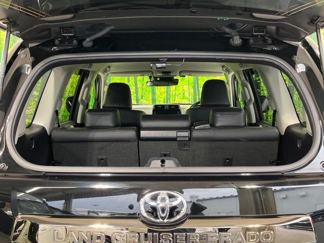 ランドクルーザープラド TX Lパッケージ・ブラックエディション 4WD ルーフレール メーカーOP9型ナビ 全周囲カメラ フルセグTV Bluetooth再生 ドラレコ シートエアコン レーダークルーズ 黒革シート LEDヘッド 衝突被害軽減システム ETC(40枚目)