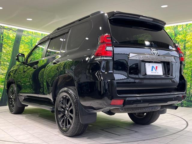 ランドクルーザープラド TX Lパッケージ・ブラックエディション 4WD ルーフレール メーカーOP9型ナビ 全周囲カメラ フルセグTV Bluetooth再生 ドラレコ シートエアコン レーダークルーズ 黒革シート LEDヘッド 衝突被害軽減システム ETC(55枚目)