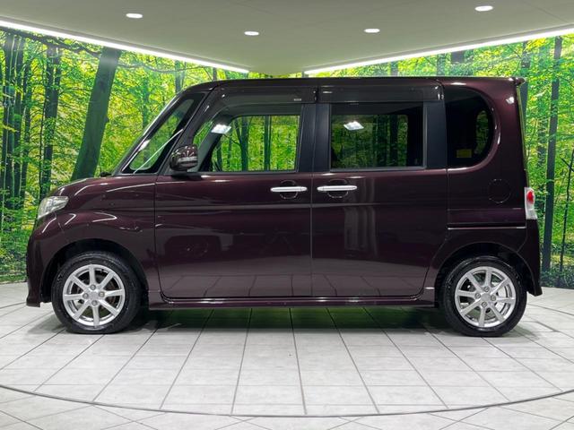 タント カスタムX 電動スライドドア SDナビ CD/DVD再生 スマートキー HIDヘッドライト オートエアコン 純正14インチAW 禁煙車 ドアバイザー 電動格納ミラー 盗難防止システム 運転席&助手席エアバッグ(7枚目)