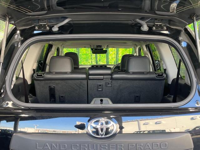 ランドクルーザープラド TX Lパッケージ マットブラックエディション ムーンルーフ 9型ディスプレイオーディオ 全周囲カメラ 衝突被害軽減システム レーダークルーズ 禁煙車 シートベンチレーション クリアランスソナー ETC Bluetooth LEDヘッド/フォグ(35枚目)