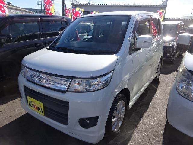 ワゴンＲスティングレー Ｔ　車検整備付　走行１０．６万ＫＭ　スマートキー　アルミ　ＥＴＣ　電動格納ミラー　ウインカーミラー（2枚目）