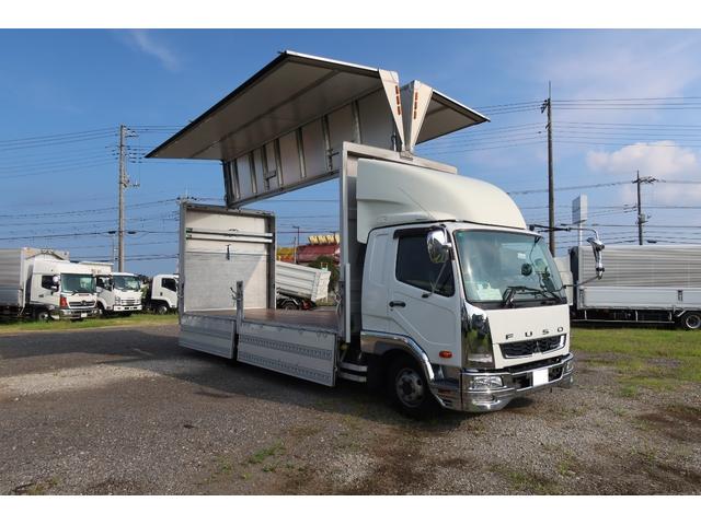 ファイター 　ワイドアルミウイング車　ＰＧ付　ラッシング３段　床フック１０個　内寸２３７０×６２２０　Ｈ２５５０　ゲート付１５６０×２４２０　積載１９００ｋｇ（11枚目）