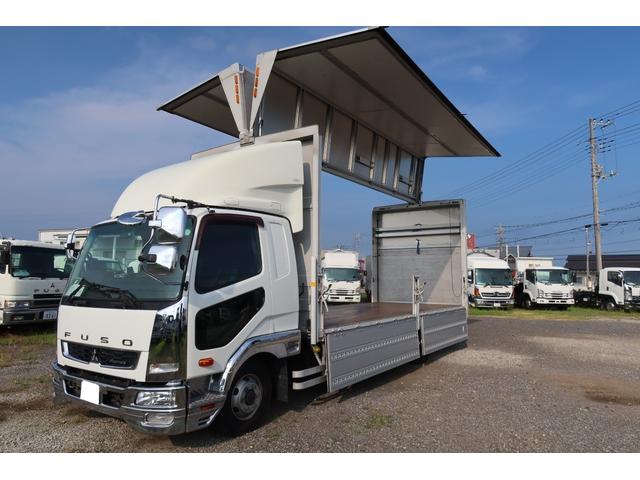 ファイター 　ワイドアルミウイング車　ＰＧ付　ラッシング３段　床フック１０個　内寸２３７０×６２２０　Ｈ２５５０　ゲート付１５６０×２４２０　積載１９００ｋｇ（12枚目）
