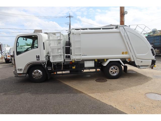 エルフトラック 　新明和　ワイドプレスパッカー車　６．０立米　積載２７００ｋｇ　汚水タンク付　連続スイッチ付（4枚目）