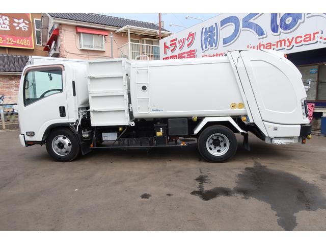 エルフトラック 新明和 ワイド 巻き込みパッカー車 5.8立米 汚水タンク付 連続スイッチ付(4枚目)