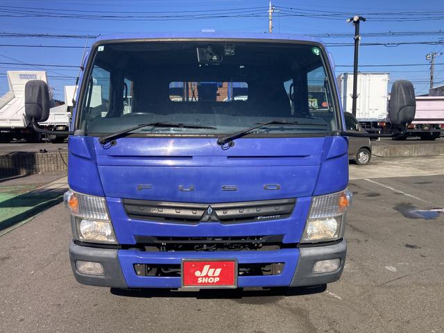 キャンター 　☆ダブルキャブクレーン☆ワイドロング☆ラジコン付☆フックイン☆２．９３ｔ吊り☆積載２３００ｋｇ☆荷台内寸：１９１×３３５☆荷台鉄板張り☆６速ＡＴ☆キーレス☆ＥＴＣ☆バックカメラ☆ドラレコ☆リアクーラー（6枚目）