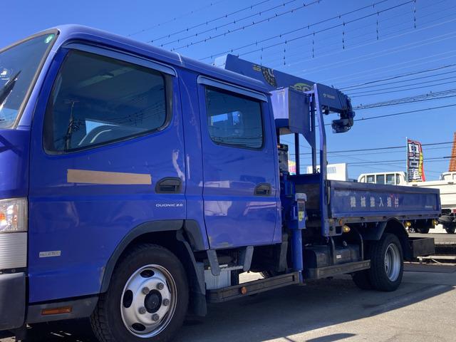 キャンター 　☆ダブルキャブクレーン☆ワイドロング☆ラジコン付☆フックイン☆２．９３ｔ吊り☆積載２３００ｋｇ☆荷台内寸：１９１×３３５☆荷台鉄板張り☆６速ＡＴ☆キーレス☆ＥＴＣ☆バックカメラ☆ドラレコ☆リアクーラー（36枚目）