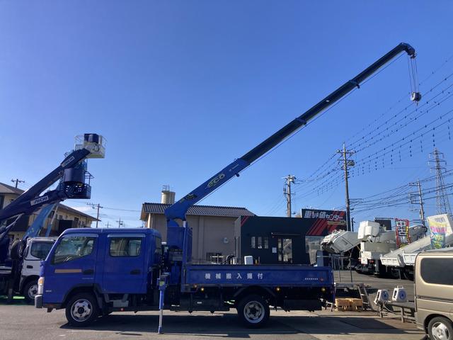 キャンター 　☆ダブルキャブクレーン☆ワイドロング☆ラジコン付☆フックイン☆２．９３ｔ吊り☆積載２３００ｋｇ☆荷台内寸：１９１×３３５☆荷台鉄板張り☆６速ＡＴ☆キーレス☆ＥＴＣ☆バックカメラ☆ドラレコ☆リアクーラー（54枚目）