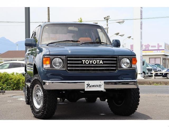 ランドクルーザー８０ ＶＸリミテッド　Ｒｅｎｏｃａ　Ｗｏｎｄｅｒ　Ｎｅｗアルルブルーペイント　新品ＤＥＡＮ１６インチＡＷ　新品ＢＦＧタイヤ　新品シートカバー　新品フロアマット　リフトアップ済みコンビステアリング　バックカメラ　ＳＤナビ（5枚目）