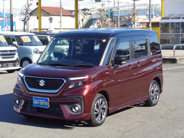 ソリオバンディット ハイブリッドＭＶ　雹凹有　ワンオーナー　デュアルカメラブレーキ　１０インチフルセグナビ　全方位カメラ　後席モニター　両側電動スライドドア　ＥＴＣ　シートヒーター　ヘッドアップディスプレイ　セキュリティアラーム（65枚目）