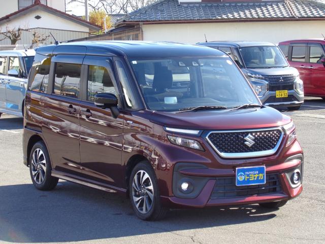 ソリオバンディット ハイブリッドＭＶ　雹凹有　ワンオーナー　デュアルカメラブレーキ　１０インチフルセグナビ　全方位カメラ　後席モニター　両側電動スライドドア　ＥＴＣ　シートヒーター　ヘッドアップディスプレイ　セキュリティアラーム（67枚目）