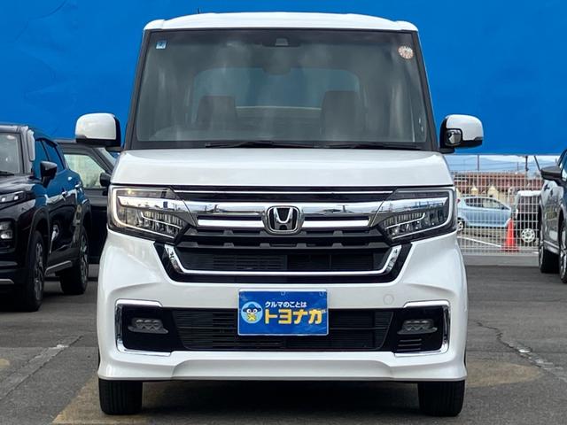 Ｎ－ＢＯＸカスタム Ｌ　純正８インチプレミアムインターナビ　バックカメラ　ビルトインＥＴＣ　シートヒーター　ＬＥＤヘッドライト　ステアリングスイッチ　アダプティブクルーズコントロール　パワースライドドア　雹凹（2枚目）