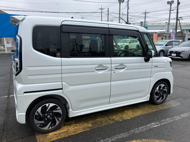 スペーシアカスタム ハイブリッドXSターボ メーカーオプション9インチナビ 全方位モニター ビルトインETC 前後ドラレコ 両側PSD 電動パーキングブレーキ ステアリングヒーター アダプティブクルーズコントロール シートヒーター(7枚目)