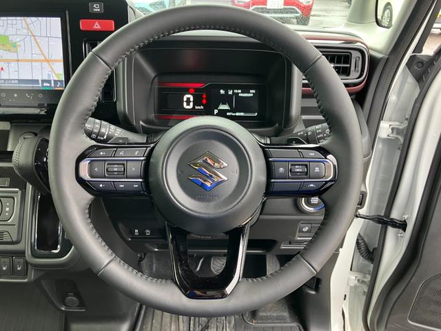 スペーシアカスタム ハイブリッドXSターボ メーカーオプション9インチナビ 全方位モニター ビルトインETC 前後ドラレコ 両側PSD 電動パーキングブレーキ ステアリングヒーター アダプティブクルーズコントロール シートヒーター(9枚目)