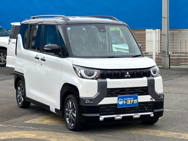 デリカミニ G プレミアム アラウンドビューモニター 両側電動スライドドア LEDヘッドライト フォグランプ コーナーセンサー シートヒーター クルーズコントロール オートエアコン ステアリングヒーター アルミホイール 雹凹み(3枚目)