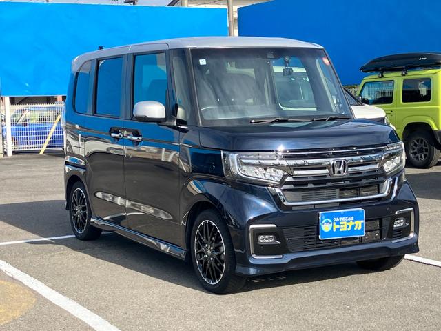 Ｎ－ＢＯＸカスタム Ｌターボ　ナビ　バックカメラ　純正１５インチアルミホイール　ビルトインＥＴＣ両側パワースライドドア　ＬＥＤヘッドライトフォグ　両側シートヒーター　ステアリングスイッチパドルシフト　クルーズコントロール雹凹（3枚目）