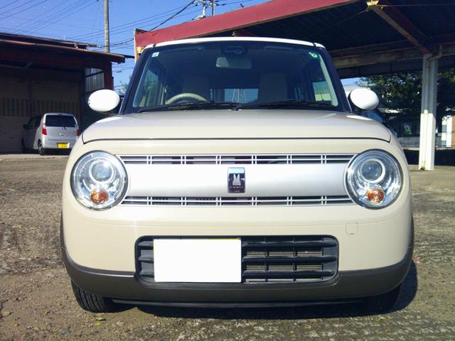 アルトラパン X ホワイトルーフ デュアルセンサーブレーキサポート HIDヘッド スマートキー&プッシュスタート シートヒーター 14アルミ(3枚目)