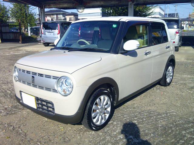 アルトラパン X ホワイトルーフ デュアルセンサーブレーキサポート HIDヘッド スマートキー&プッシュスタート シートヒーター 14アルミ(5枚目)