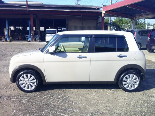 アルトラパン X ホワイトルーフ デュアルセンサーブレーキサポート HIDヘッド スマートキー&プッシュスタート シートヒーター 14アルミ(6枚目)