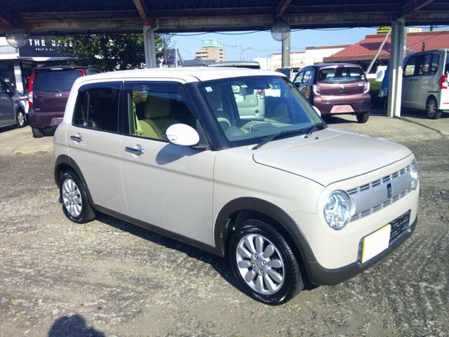 アルトラパン X ホワイトルーフ デュアルセンサーブレーキサポート HIDヘッド スマートキー&プッシュスタート シートヒーター 14アルミ(8枚目)