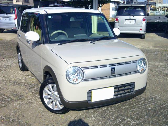 アルトラパン X ホワイトルーフ デュアルセンサーブレーキサポート HIDヘッド スマートキー&プッシュスタート シートヒーター 14アルミ(9枚目)