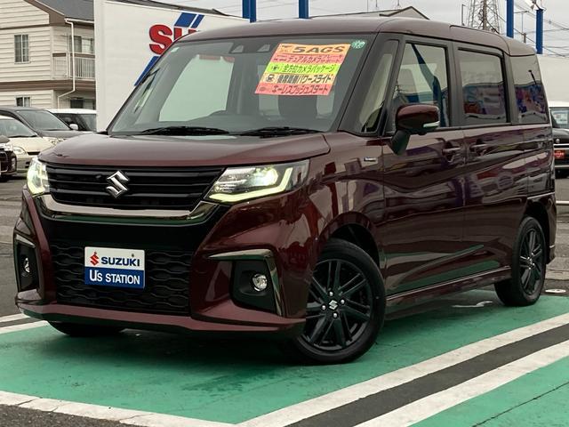 ソリオ HYBRID SZ 2型 オーディオレス オートライト スライドドア プッシュスタート シートヒーター オートエアコン 禁煙車 スズキセーフティーサポート 衝突被害軽減システム アイドリングストップ 横滑り防止機能 盗難防止システム(41枚目)