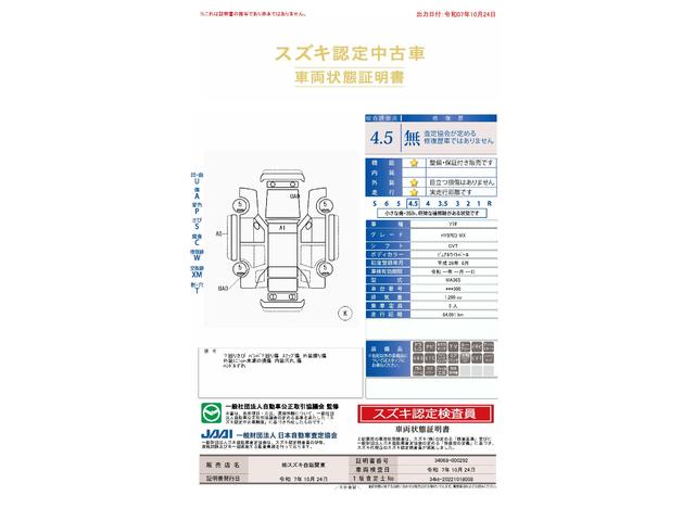 車両状態評価書