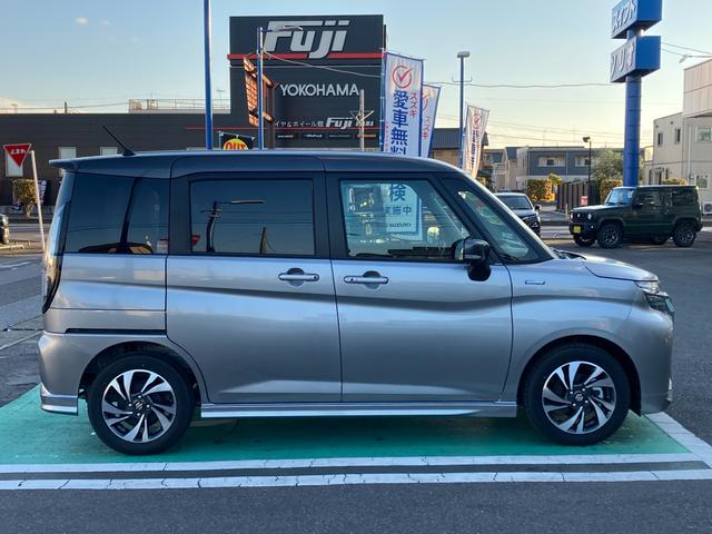 ソリオ バンディット　ＨＹＢＲＩＤ　ＭＶ　３型　ナビ・ＥＴＣ付　バックカメラ　　Ｂｌｕｅｔｏｏｔｈ　スライドドア　純正ナビ　プッシュスタート　シートヒーター　オートエアコン　ＥＴＣ　禁煙車　スズキセーフティーサポート　衝突被害軽減システム　アイドリングストップ（4枚目）