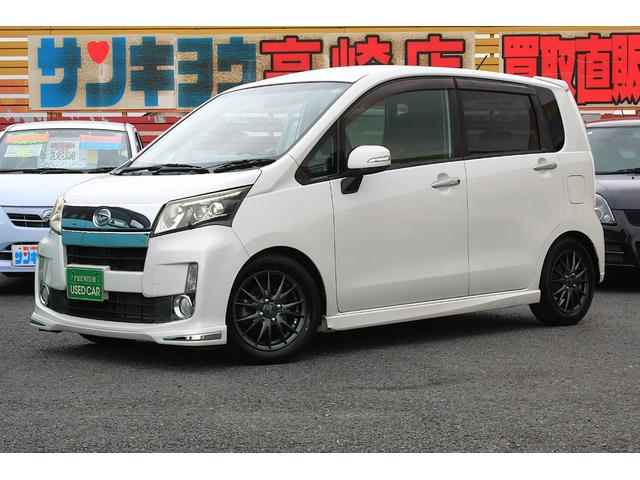 ムーヴ カスタム　ＲＳ　後期モデル　ターボ　メモリーナビ　フルセグＴＶ　ＣＤ／ＤＶＤビデオ　Ｂｌｕｅｔｏｏｔｈ　ＬＥＤライト　ＥＴＣ　エコアイドル　スマートキー　プッシュスタート　ブリッツＺＺＲ車高調　社外１４インチアルミ（2枚目）
