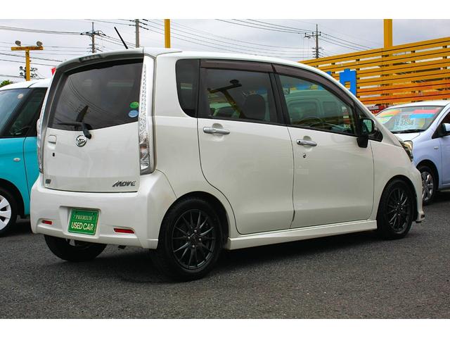 ムーヴ カスタム　ＲＳ　後期モデル　ターボ　メモリーナビ　フルセグＴＶ　ＣＤ／ＤＶＤビデオ　Ｂｌｕｅｔｏｏｔｈ　ＬＥＤライト　ＥＴＣ　エコアイドル　スマートキー　プッシュスタート　ブリッツＺＺＲ車高調　社外１４インチアルミ（20枚目）