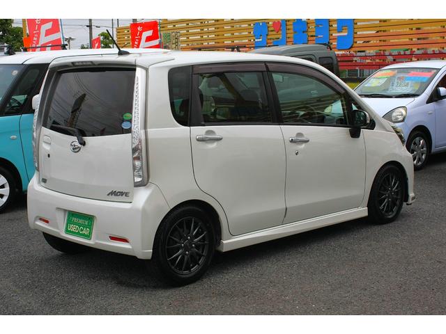 ムーヴ カスタム　ＲＳ　後期モデル　ターボ　メモリーナビ　フルセグＴＶ　ＣＤ／ＤＶＤビデオ　Ｂｌｕｅｔｏｏｔｈ　ＬＥＤライト　ＥＴＣ　エコアイドル　スマートキー　プッシュスタート　ブリッツＺＺＲ車高調　社外１４インチアルミ（68枚目）