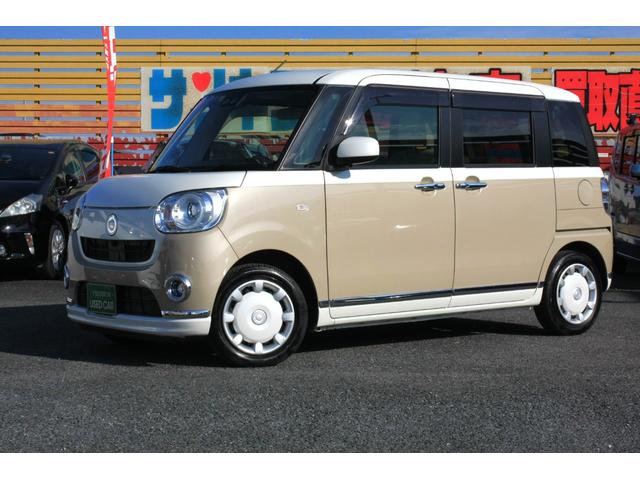 ムーヴキャンバス Ｇメイクアップ　ＳＡＩＩＩ　ホワイトツートンルーフ　純正ワイドナビ　フルセグＴＶ　ＣＤ／ＤＶＤビデオ　Ｂｌｕｅｔｏｏｔｈ　両側電動ドア　ＬＥＤライト　ＡＢＳ　４エアバック　スマートキー　プッシュスタート　禁煙車（2枚目）