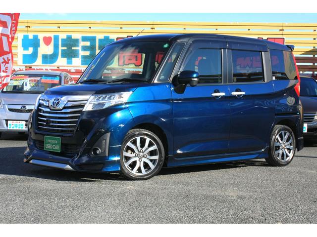 ルーミー カスタムG-T ブラックツートンルーフ モデリスタフロントエアロ 両側電動ドア SDナビ フルセグTV CD/DVDビデオ Bluetooth ビルトインETC スマートアシスト 純正15インチアルミ 禁煙車(2枚目)