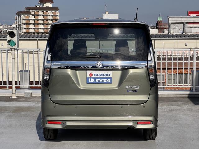 ソリオバンディット ＨＹＢＲＩＤ　ＳＶ　５ＡＧＳ　全方位モニタ用カメラＰＫＧ　全方位モニター用カメラパッケージ　オートライト　電動スライドドア　プッシュスタート　シートヒーター　オートエアコン　スズキセーフティーサポート　衝突被害軽減システム　アイドリングストップ　横滑り防止（8枚目）